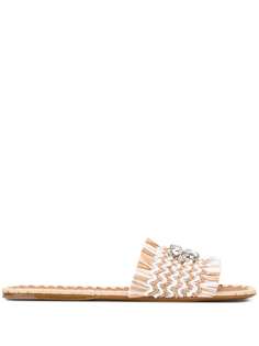 Miu Miu плетеные сандалии