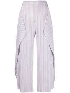 Pleats Please Issey Miyake брюки со складками и драпировкой