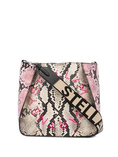 Stella McCartney сумка на плечо Stella с логотипом и тиснением под кожу змеи