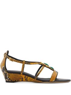 Giuseppe Zanotti босоножки Adelaide со змеиным принтом
