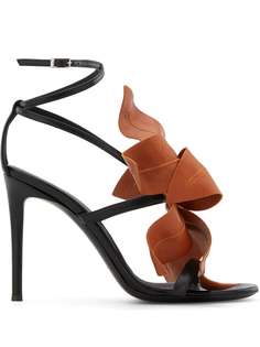Giuseppe Zanotti босоножки с цветочной аппликацией