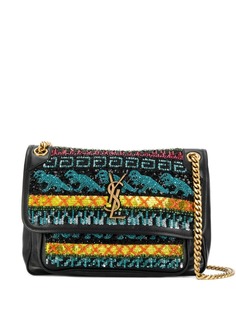 Saint Laurent декорированная сумка на плечо