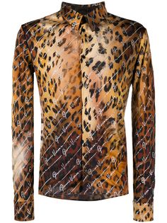 Versace рубашка с принтом Pop Animalier
