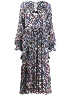 Derek Lam 10 Crosby платье макси Nemea с плиссировкой и цветочным принтом