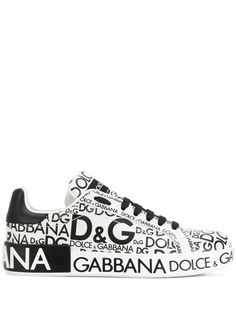 Dolce & Gabbana кроссовки с принтом логотипа