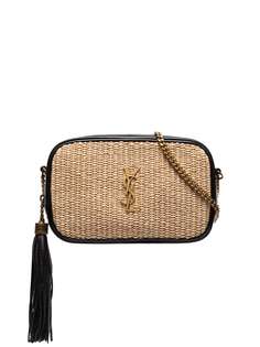 Saint Laurent мини-сумка Lou из рафии
