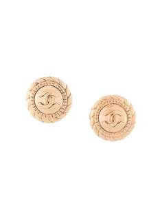 Chanel Pre-Owned серьги 2000-х годов с логотипом СС