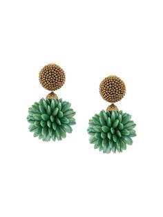 Oscar de la Renta серьги в форме цветов