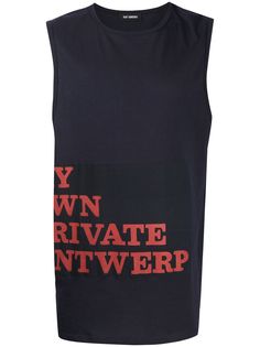 Raf Simons My Own Private Antwerp print tank top