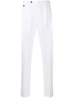 Pt01 crinkled effect pleat detail trousers