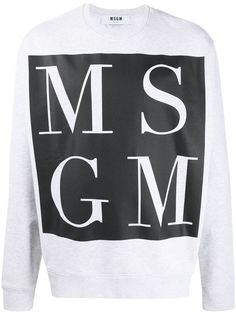 MSGM logo box crewneck sweatshirt