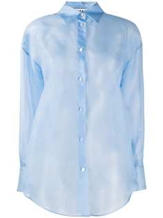 MSGM прозрачная рубашка на пуговицах