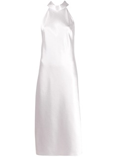 Galvan укороченное платье Sienna с эффектом металлик