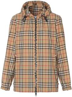 Burberry куртка в клетку Vintage Check с капюшоном