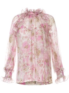Zimmermann блузка Super Eight с оборками и цветочным принтом