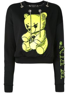 Philipp Plein толстовка Teddy Bear с принтом и цепочкой