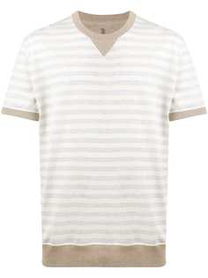 Brunello Cucinelli полосатая футболка с круглым вырезом