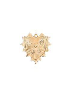 Foundrae золотая подвеска Love с бриллиантами
