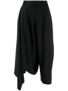 Yohji Yamamoto укороченные брюки асимметричного кроя