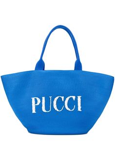 Emilio Pucci плетеная сумка-тоут с логотипом