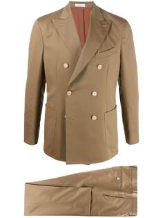 Boglioli double-breasted pleat detail suit