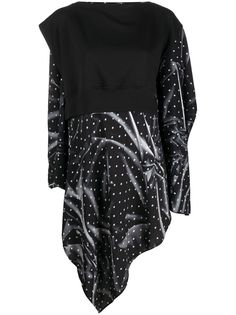 Mm6 Maison Margiela платье асимметричного кроя в горох