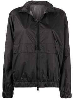 Moncler куртка на молнии с нашивкой-логотипом