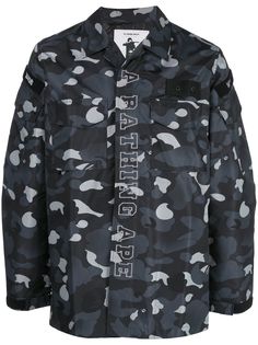 BAPE куртка-рубашка Gradation Camo Military