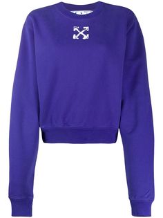 Off-White укороченная толстовка Spray Arrows