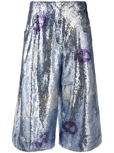 Jacquemus укороченные брюки с пайетками и цветочным узором