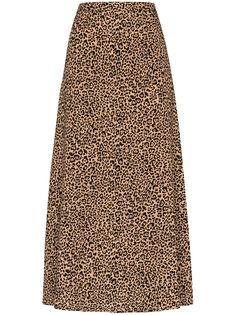 Reformation юбка Bea с леопардовым принтом
