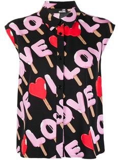 Love Moschino рубашка Ice Cream с логотипом