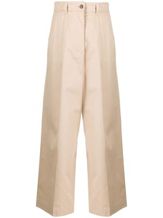 S Max Mara укороченные брюки широкого кроя