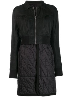 Rick Owens многослойное пальто со вставками