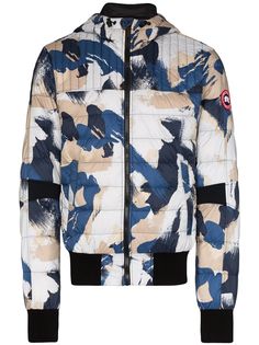 Canada Goose пуховик с капюшоном и принтом