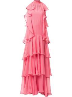 Alberta Ferretti ярусное платье макси