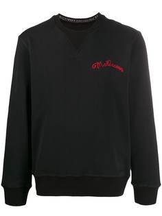 Alexander McQueen свитер с вышитым логотипом