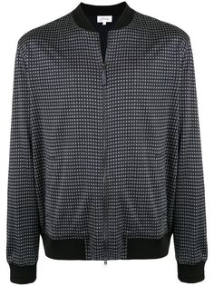 Brioni geometric print silk bomber jacket