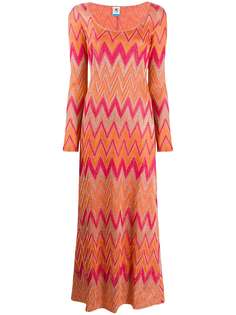 M Missoni трикотажное платье с узором зигзаг