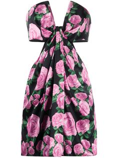 Giuseppe Di Morabito платье с цветочным принтом и вырезами
