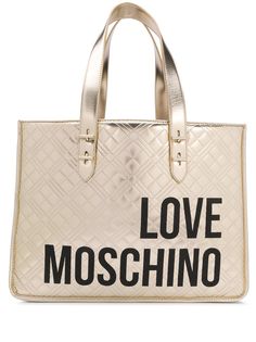 Love Moschino logo print tote bag