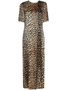 GANNI leopard print maxi dress