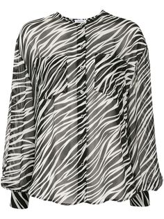 ANINE BING блузка с зебровым принтом и логотипом