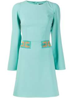 Elisabetta Franchi платье с логотипом и бисером