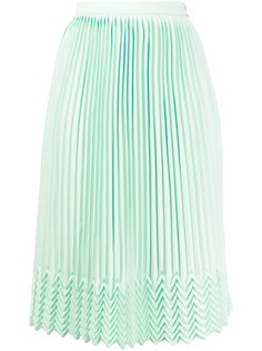 Marco De Vincenzo chevron detail pleated skirt