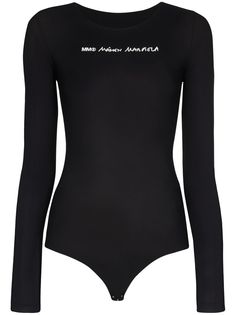 Mm6 Maison Margiela logo print bodysuit