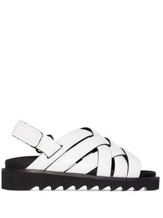 Rosetta Getty R GETTY FLT WVN LTHR SNDL