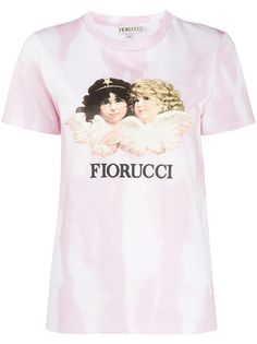 Fiorucci Tie Dye Angels Tee Pink