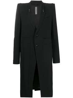 Rick Owens однобортное пальто с заклепками