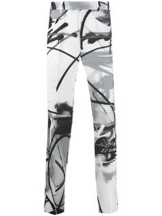 Off-White брюки Futura Spray строгого кроя